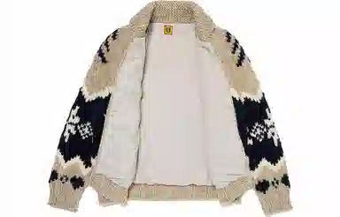 HUMAN MADE FW23 Polar Bear Zip Sweater