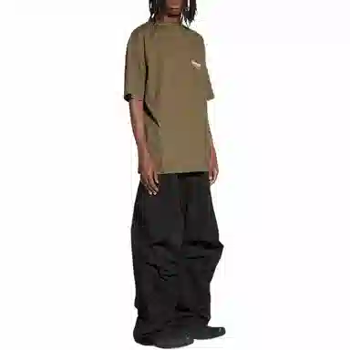Balenciaga FW22 Logo T-Shirt Khaki Green