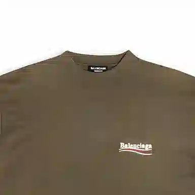 Balenciaga FW22 Logo T-Shirt Khaki Green