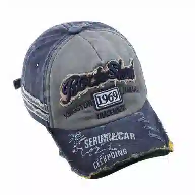 美式复古做旧磨边显脸小韩版深顶大头围宽帽檐 棉 鸭舌帽 男女同款情侣款