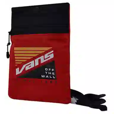 Vans Letter Print Crossbody Bag Red Black