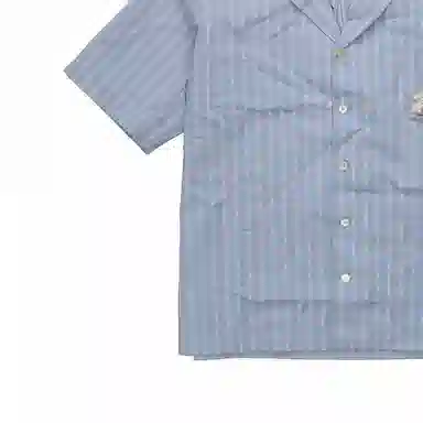 Gucci SS23 Striped Logo Embroidered Shirt