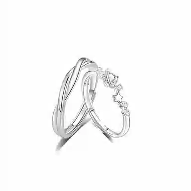 希遇 莫比乌斯 国潮优雅简约日常恋爱频率爱意交织可调节 合金 戒指 男女同款情侣款