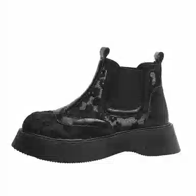 蚂蚁城 超纤皮 舒适时尚 潮流 百搭 简约 短筒 切尔西靴 女款