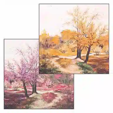 上海故事 青春 真丝中 （双面）芳茶雅韵 桑蚕丝 上架 女款 #礼盒装