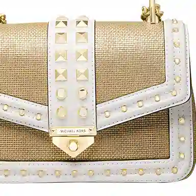 Michael Kors MK Soho Small Crossbody Bag Brown White