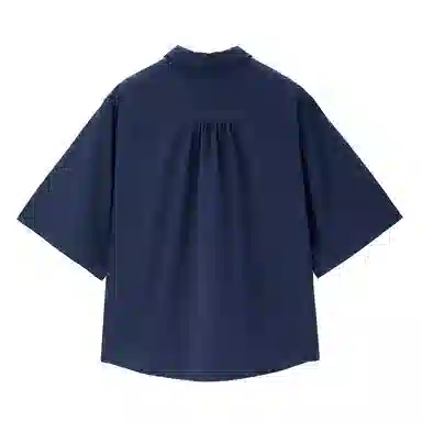 佐丹奴 纯色休闲梭织五分袖衬衫 女款