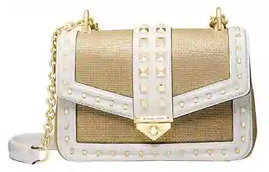 Michael Kors MK Soho Small Crossbody Bag Brown White