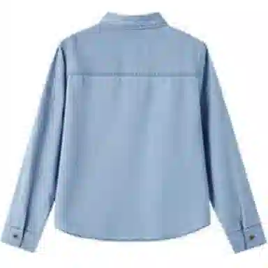 【dme】 纯色通勤长袖衬衫 女款 浅牛仔蓝