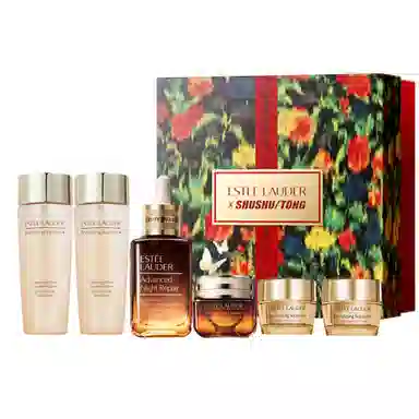 雅诗兰黛 限定小棕瓶眼霜精华护肤套装 紧致补水