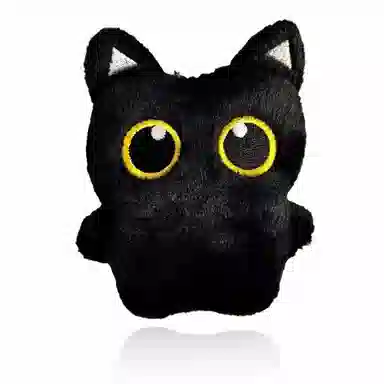 零界 小黑猫公仔 可爱煤球 萌萌少女心 百搭钥匙 包包挂饰 毛绒 挂件 男女同款情侣款