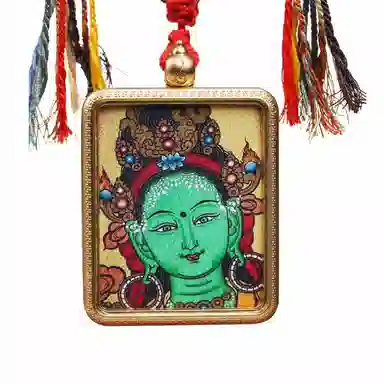天台山 【天台山官方已祝福加持】天台山新中式国风扎基拉姆藏风唐卡招财转运诸事顺遂好运复古 合金 吊坠 男女同款情侣款
