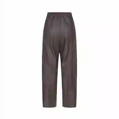 速写 日常合体简约纯色直筒休闲裤 男款 深棕