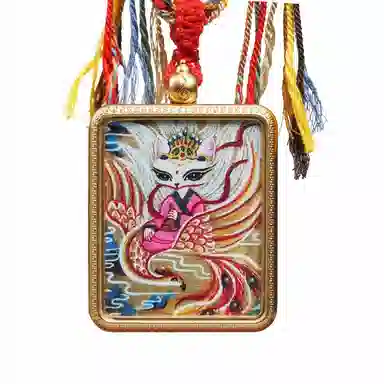 天台山 【天台山官方已祝福加持】天台山新中式国风扎基拉姆藏风唐卡招财转运诸事顺遂好运复古 合金 吊坠 男女同款情侣款