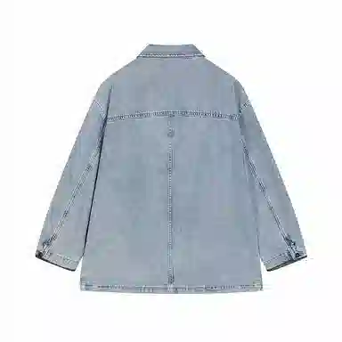 速写 纯色简约宽松日常夹克外套 男款 牛仔藏青