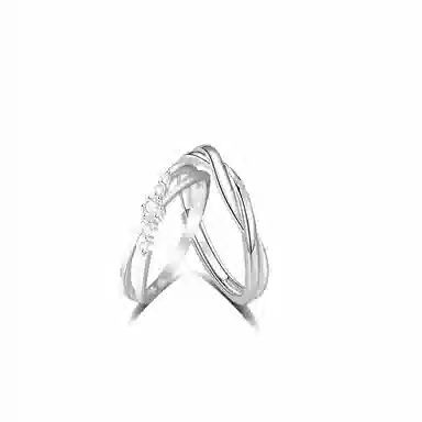 希遇 莫比乌斯 国潮优雅简约日常恋爱频率爱意交织可调节 合金 戒指 男女同款情侣款