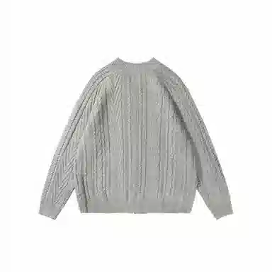 我是大卫 纯色百搭简约舒适时尚针织衫 男女同款 灰色