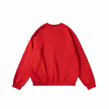 我是大卫 圆领韩版休闲套头字母重磅针织衫 男女同款 红色