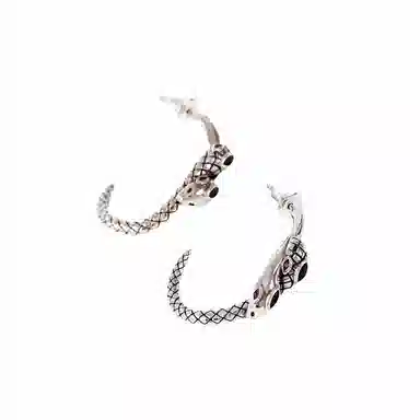 Native Stranger Dual Serpent 925 Silver Earrings
