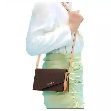 Marsalanti PVC Shoulder Bag Small Dark Brown Almond