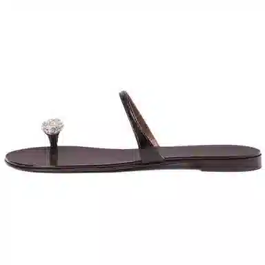 Giuseppe Zanotti 30th Anniversary Black Flip Flops