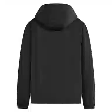 与狼共舞 透气简约宽松百搭舒适连帽纯色夹克外套 男款 黑色