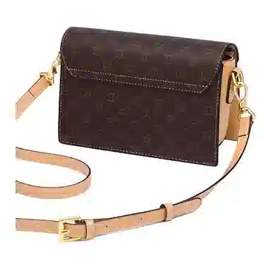 Marsalanti PVC Shoulder Bag Small Dark Brown Almond