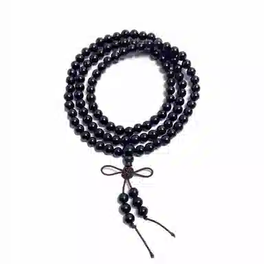 耳玺 素串佛珠国风传统复古风高级感手持盘玩中式转运珠小众创意设计感国潮 紫光檀 木作手串 男女同款情侣款