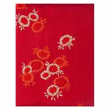 上海故事 古典国风气质双层素绉缎盘扣真丝刺绣披肩春秋长巾婚礼晚宴外搭 桑蚕丝 丝巾 女款