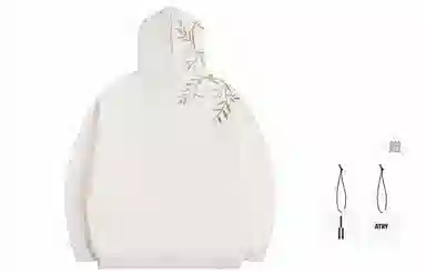 Atry Logo Series Floral Embroidery Hoodie