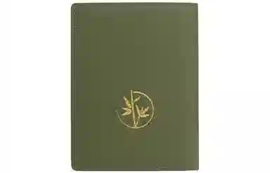 妙迪 小众设计国风熊猫护照夹 牛皮 证件保护套多功能长款钱包钱夹卡包 常规 女款 青绿色