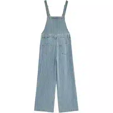 爱依服 简约舒适中腰背带裤 女款 牛仔蓝