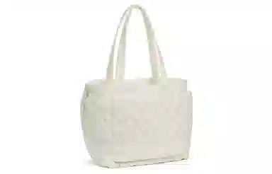 Charles & Keith Jet Black/Cream Nylon Tote