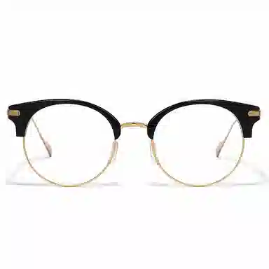 【可配度数】 佐川 超轻复古半框眼镜 韩版网红眼 可配防蓝光变色 β钛 圆形 光学镜架 男女同款情侣款