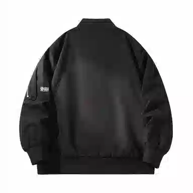 敦煌博物馆 山系户外机能防风防水飘带拉链纯色军旅风宽松休闲大码落肩棒球领飞行夹克外套 男女同款