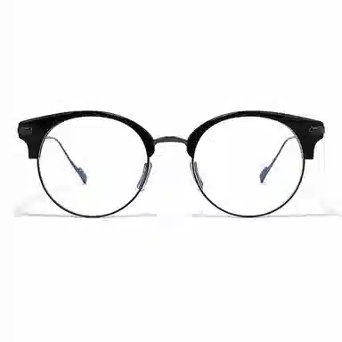 【可配度数】 佐川 超轻复古半框眼镜 韩版网红眼 可配防蓝光变色 β钛 圆形 光学镜架 男女同款情侣款