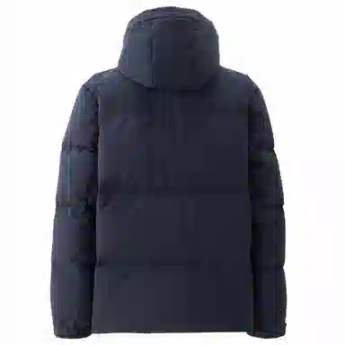 佐丹奴 拉链口袋连帽梭织羽绒服 男款