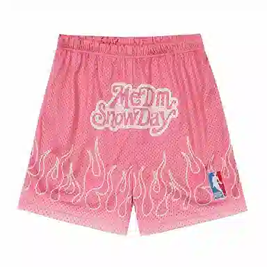 Snowday x MEDM Flame Mesh Shorts Pink