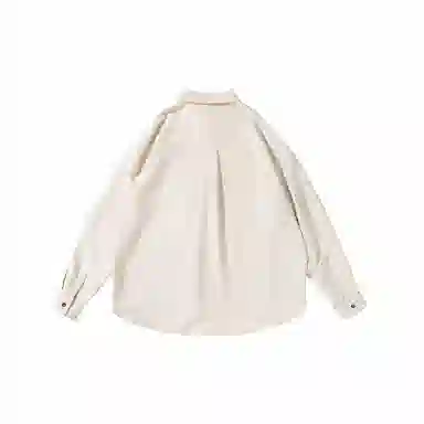 我是大卫 条纹韩系港风商务休闲免烫长袖衬衫 男女同款 灰杏色