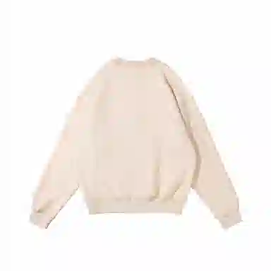 我是大卫 美式重磅字母印花慵懒风宽松圆领套头卫衣 男女同款 米白色