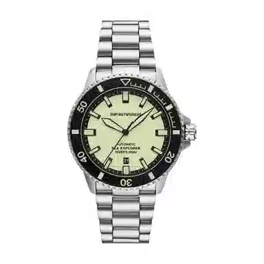 Emporio Armani Mechanical Watch 42mm Yellow Dial