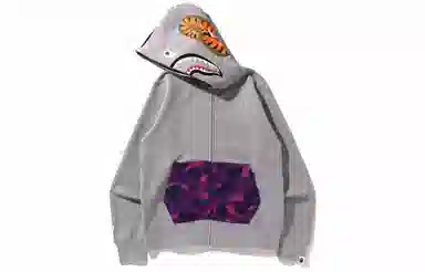 A BATHING APE Shark Full Zip Hoodie Color Camo SS22