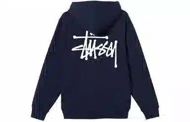 Stussy Logo Pullover Hoodie Black