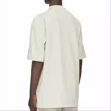 Rick Owens SS24 Embroidered Heavy Knit T-Shirt Pearl White