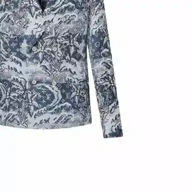 Louis Vuitton SS24 Letter Print Double-Breasted Jacket Blue