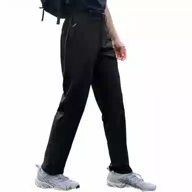 探路者 纯色舒适透气运动休闲裤 男款 黑色