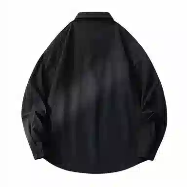 敦煌博物馆 日系复古纯色华夫格舒适百搭休闲翻领长袖衬衫 男女同款