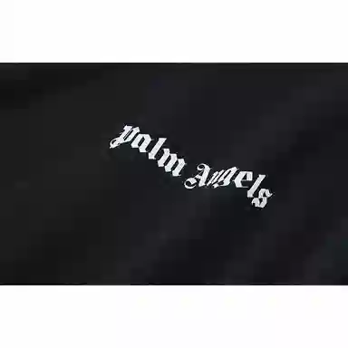 Palm Angels Logo Stripe Long Sleeve Sweatshirt Black