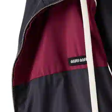 Miu Miu Striped Hoodie Jacket