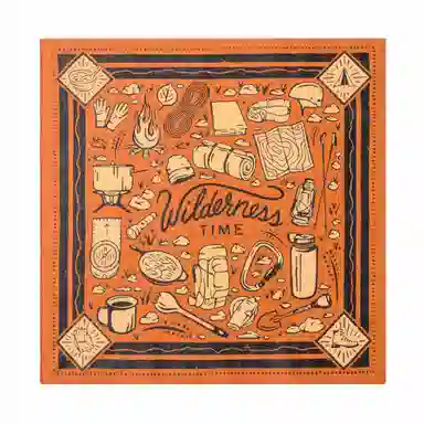 滚烫时光 美式露营元素风格方巾发饰 棉 头巾 男女同款情侣款